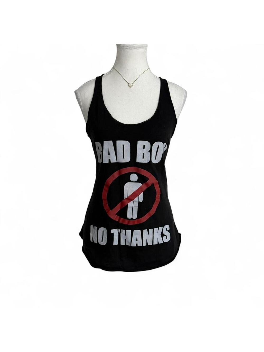L🩷v ‘ Me Iconic Y2K Bad Boys No Thanks Vintage 2000s Tank Top Size Small Cotton